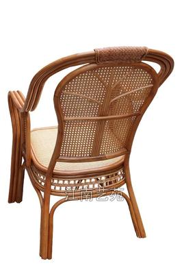 江南藝苑精品沙發(fā)椅全印尼藤椅舒適老板椅真藤高背椅