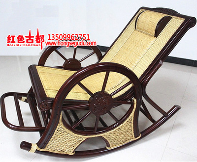 批發(fā)藤椅沙發(fā)藤搖椅藤吊籃藤沙發(fā)搖椅藤木雕花精工搖椅43